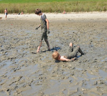 modder aan het Scheldestrandje