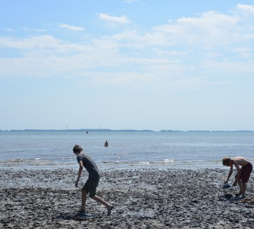 modder aan het Scheldestrandje